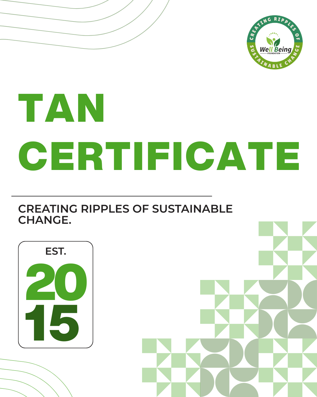 TAN certificate